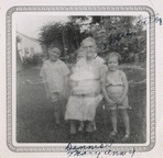 Mrs. Latour, Dennis 7, Mary Ann 4 - 1956